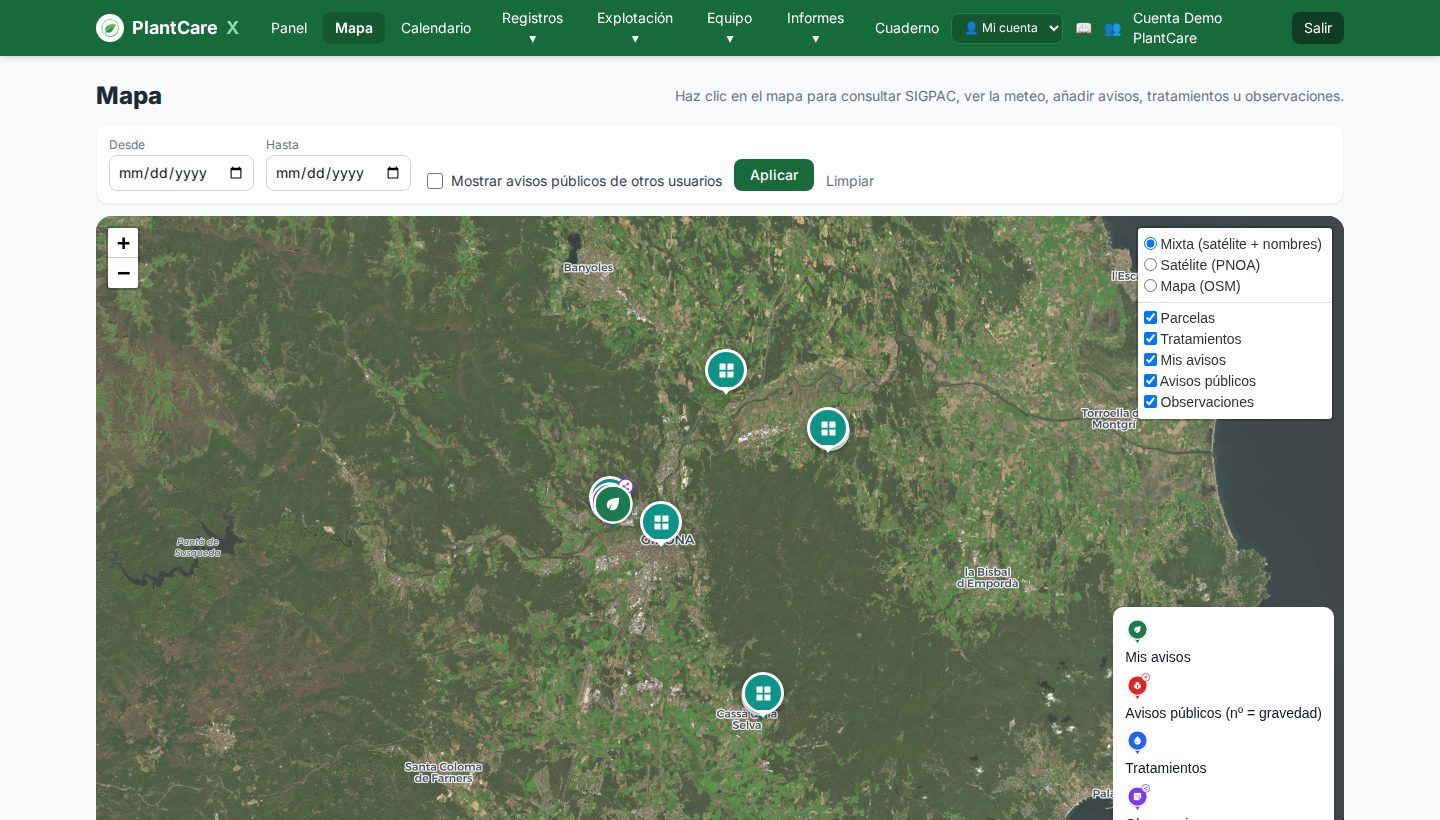 Toda tu explotación en el mapa