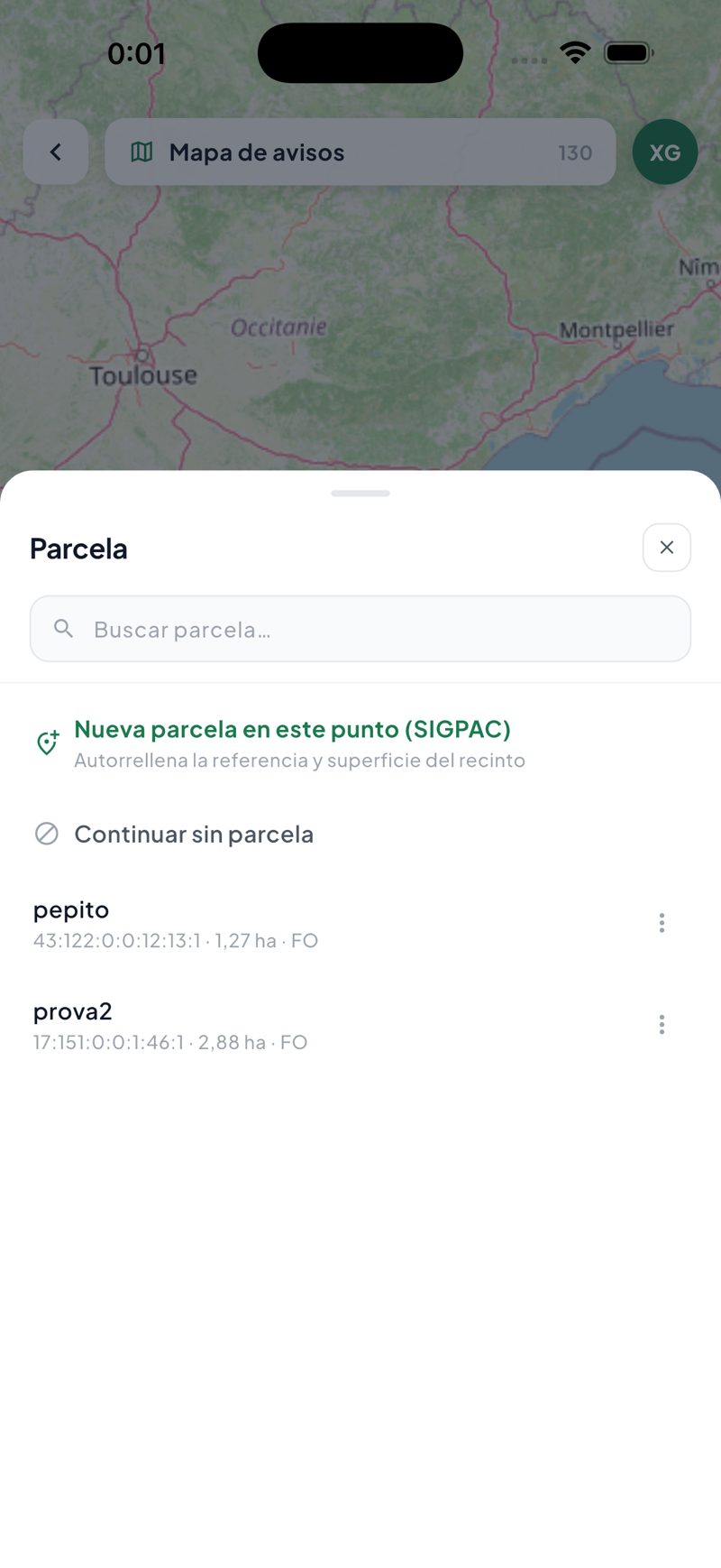 Parcelas con SIGPAC